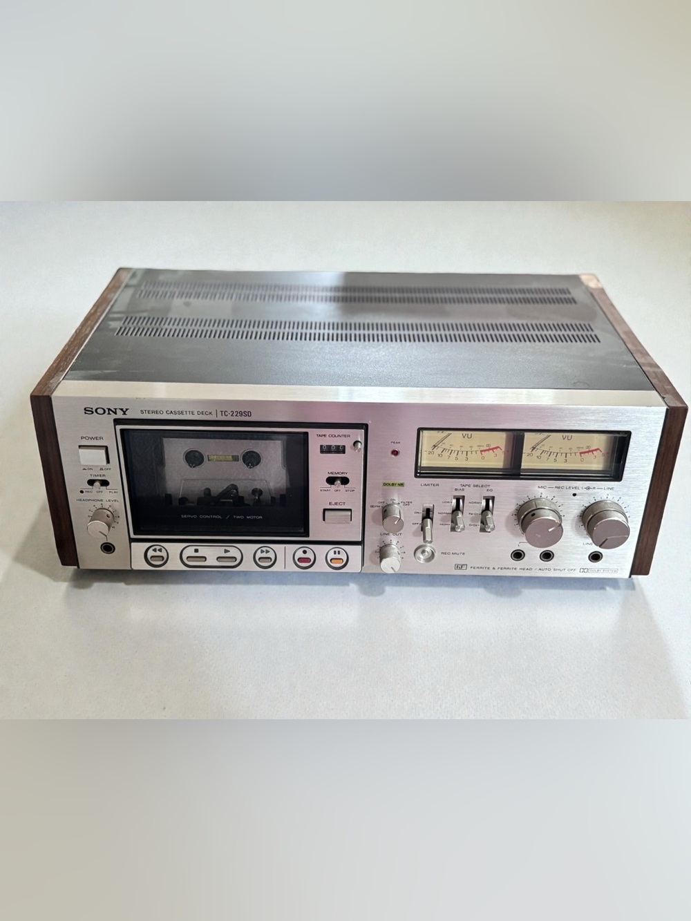 Sony TC-229SD Stereo Cassette Deck Vintage Dolby NR Tested